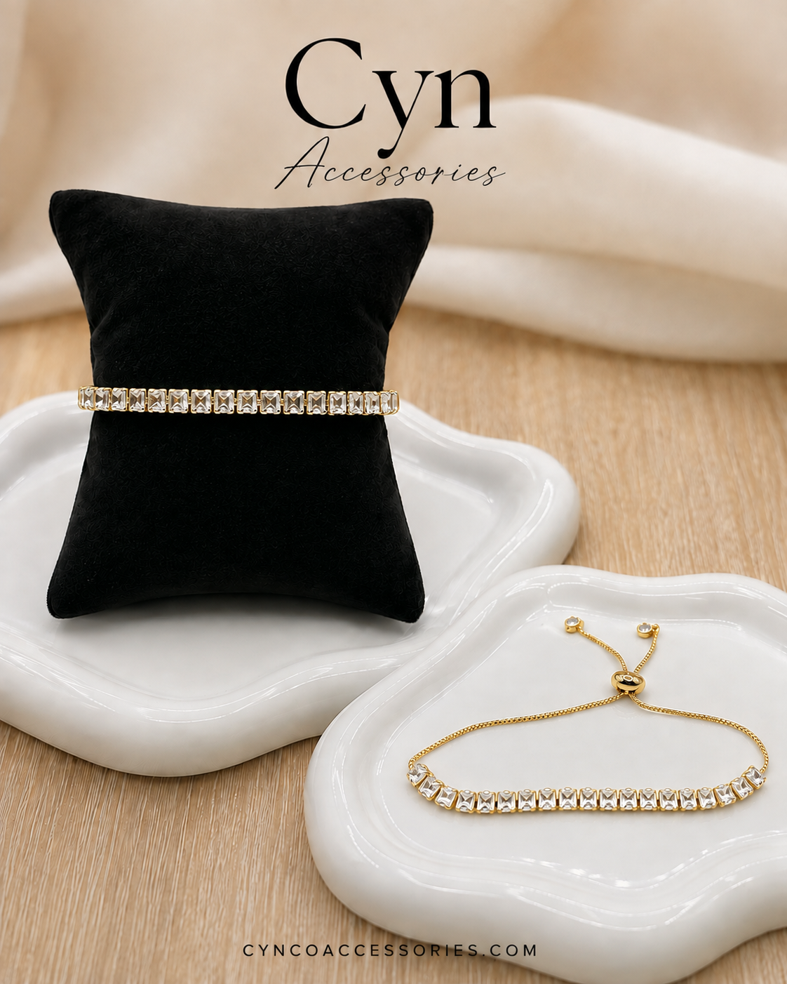 Cyn Noir Tennis Bracelet