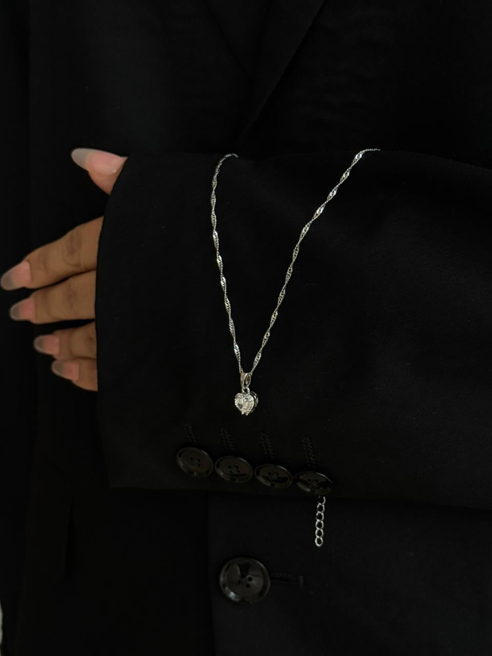 Silver love necklace