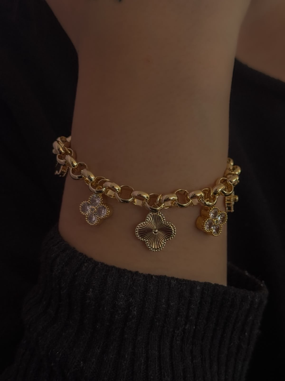 Clovers Charm Bracelet