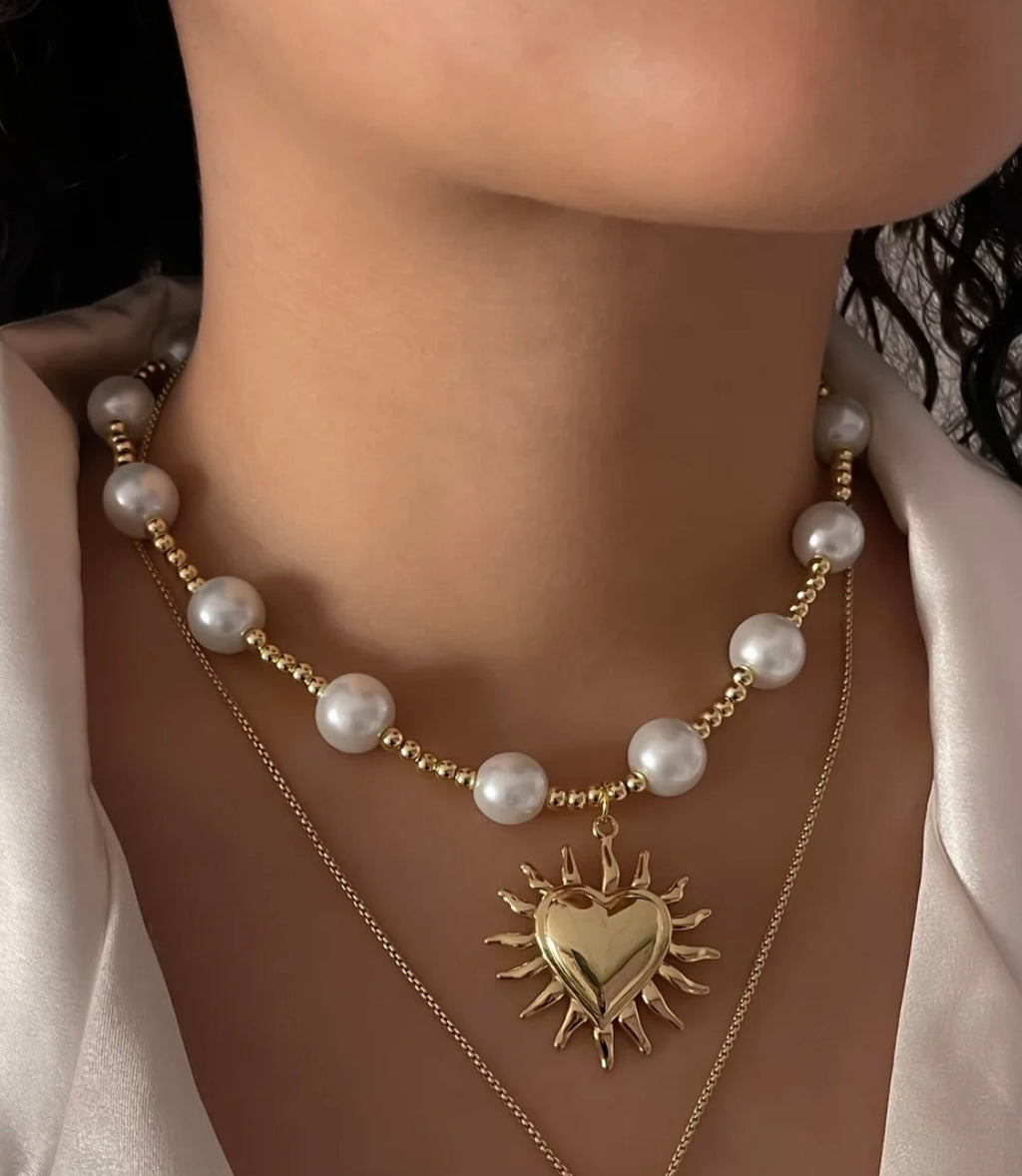Pearl Heart Necklace
