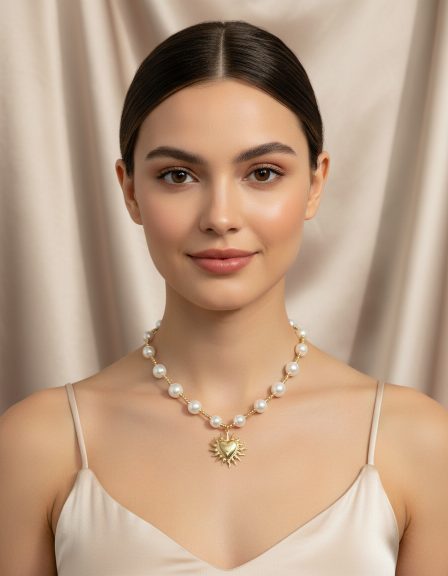 Pearl Heart Necklace